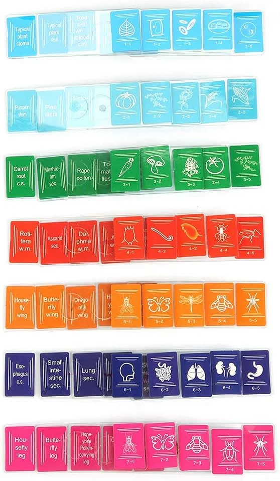 مجموعه ۳۵ عددی اسلایدهای میکروسکوپ شیشه ای آماده زیست شناسی Zerone برای کودکان و دانش آموزان، بهترین مجموعه برای میکروسکوپ ها، تماشای دنیای جادویی بیولوژیکی