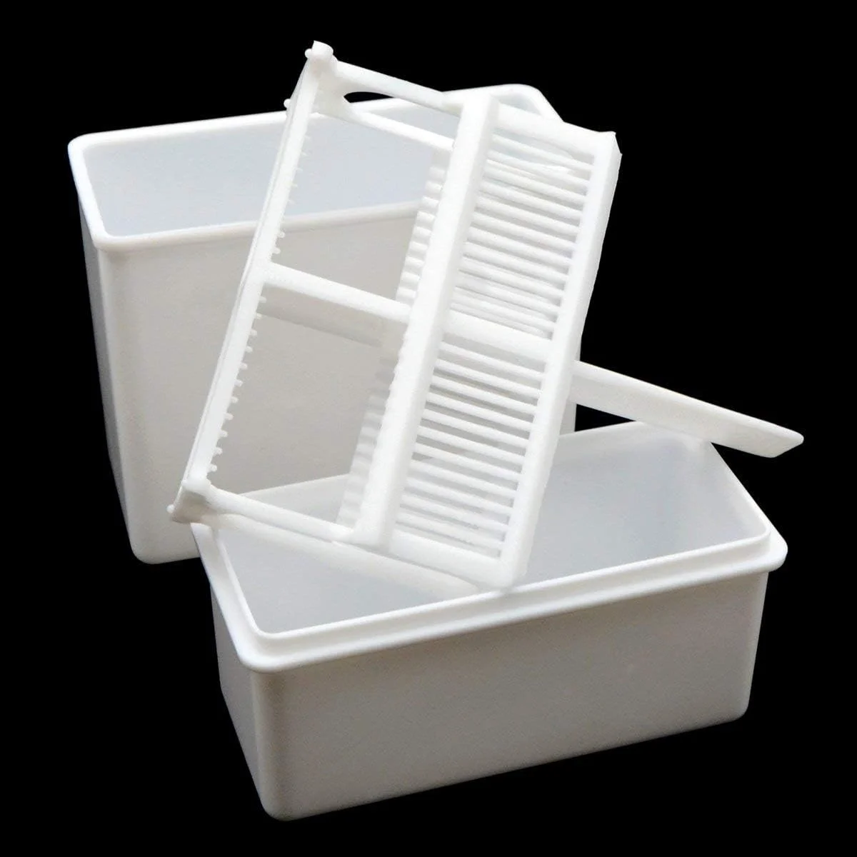 YXQ جا اسلایدی میکروسکوپ با ۲۴ جایگاه و روکش پلاستیکی سفید - دو عددی