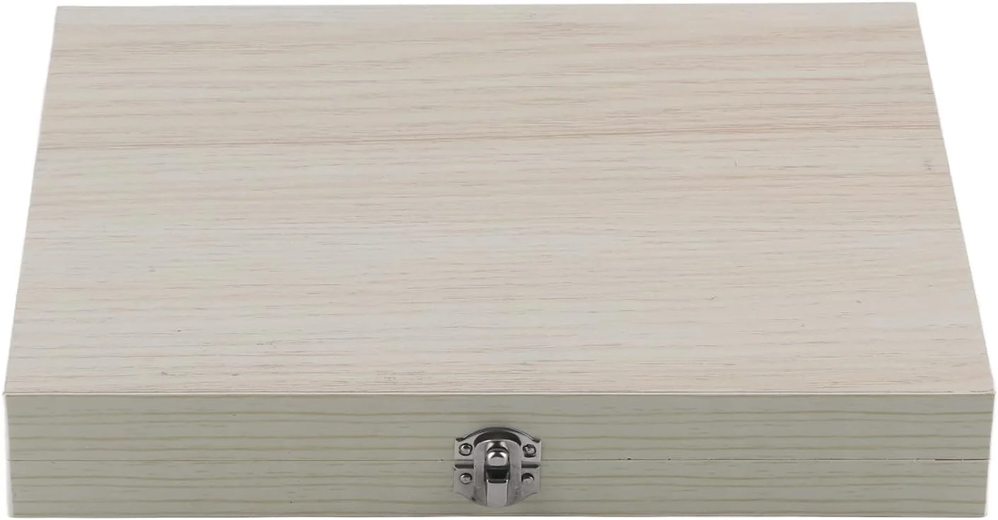 جعبه نگهداری اسلاید میکروسکوپ آزمایشگاهی ZJchao، جعبه چوبی قفل دار برای اسلایدهای شیشه ای آزمایشگاهی