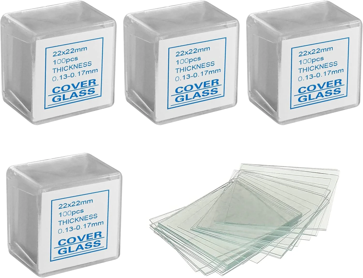 400 عدد اسلاید شیشه ای میکروسکوپ مناسب آموزش زیست شناسی و آزمایشگاه های دانش آموزی - 22mmx22mm