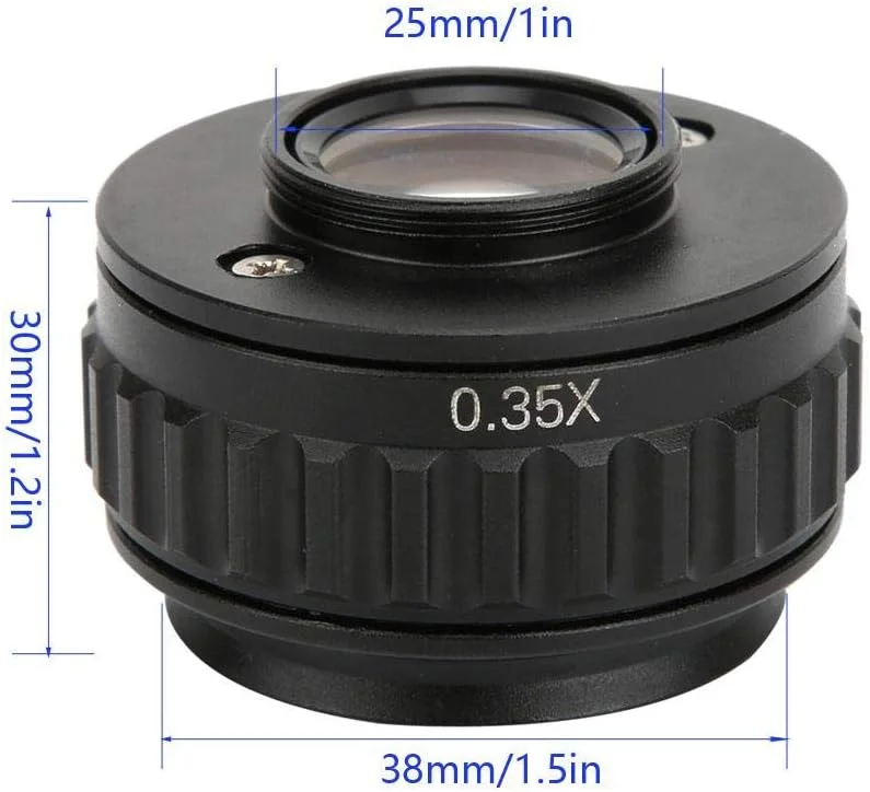 آداپتور میکروسکوپ Walfront 0.35X لنز چشمی دوربین CTV آداپتور رابط C لوازم جانبی میکروسکوپ برای میکروسکوپ استریو سه چشمی