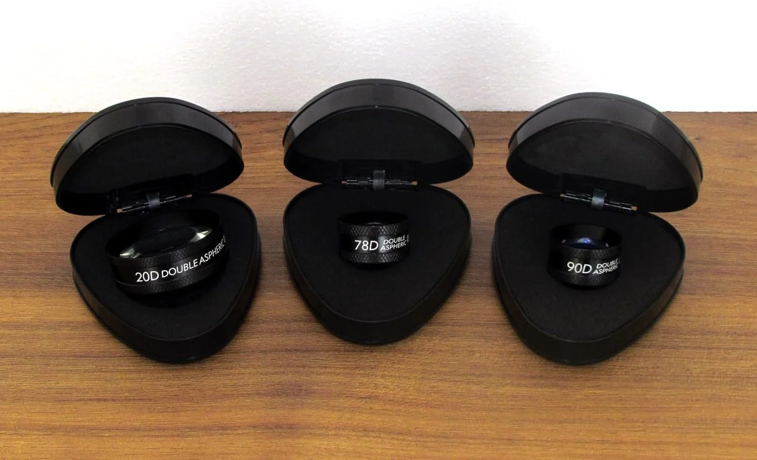 لنزهای آسفریک دوگانه Visionären، مجموعه ۳ عددی (20D، 78D، 90D) برای معاینات چشم