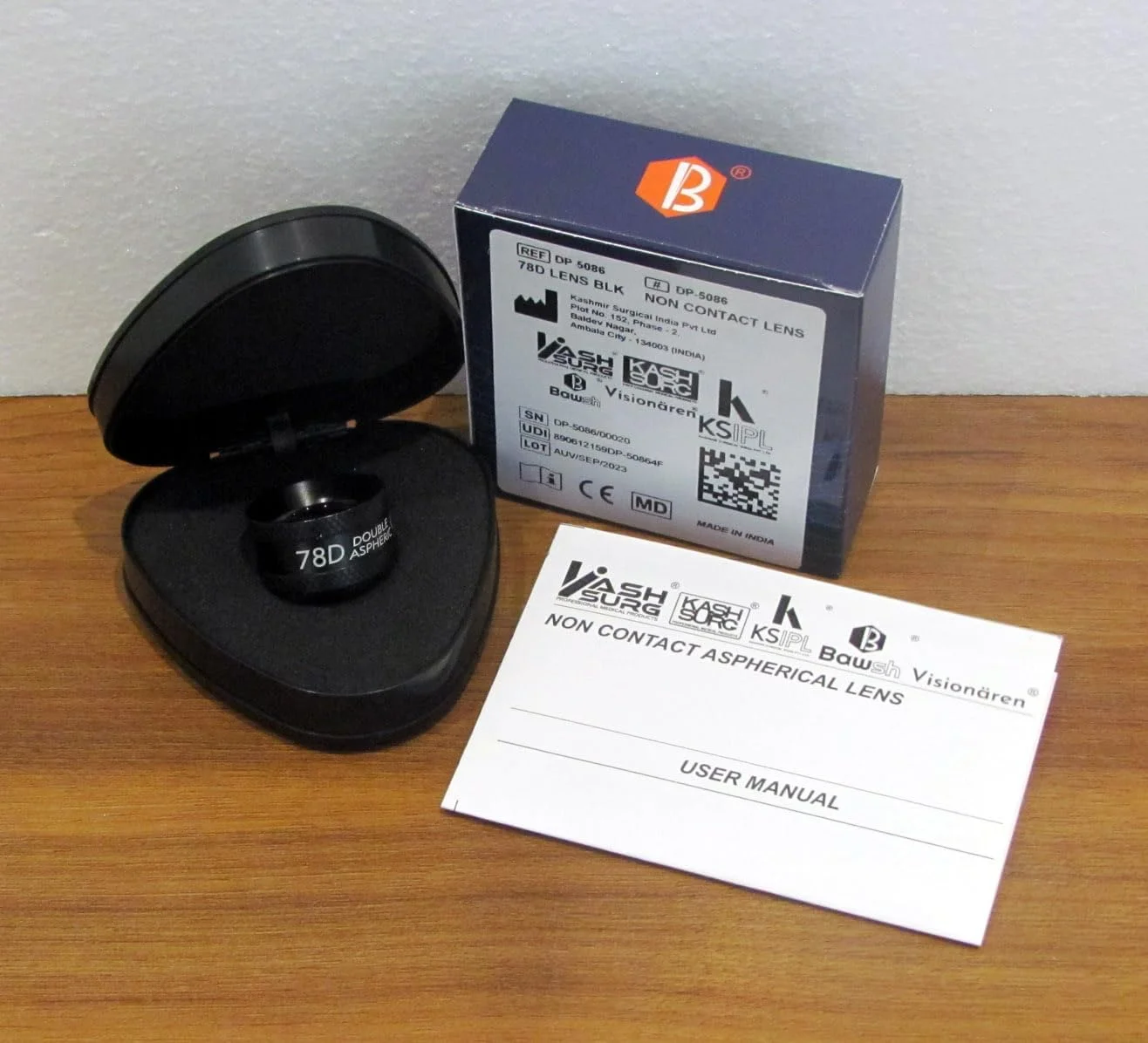 لنزهای آسفریک دوگانه Visionären، مجموعه ۳ عددی (20D، 78D، 90D) برای معاینات چشم