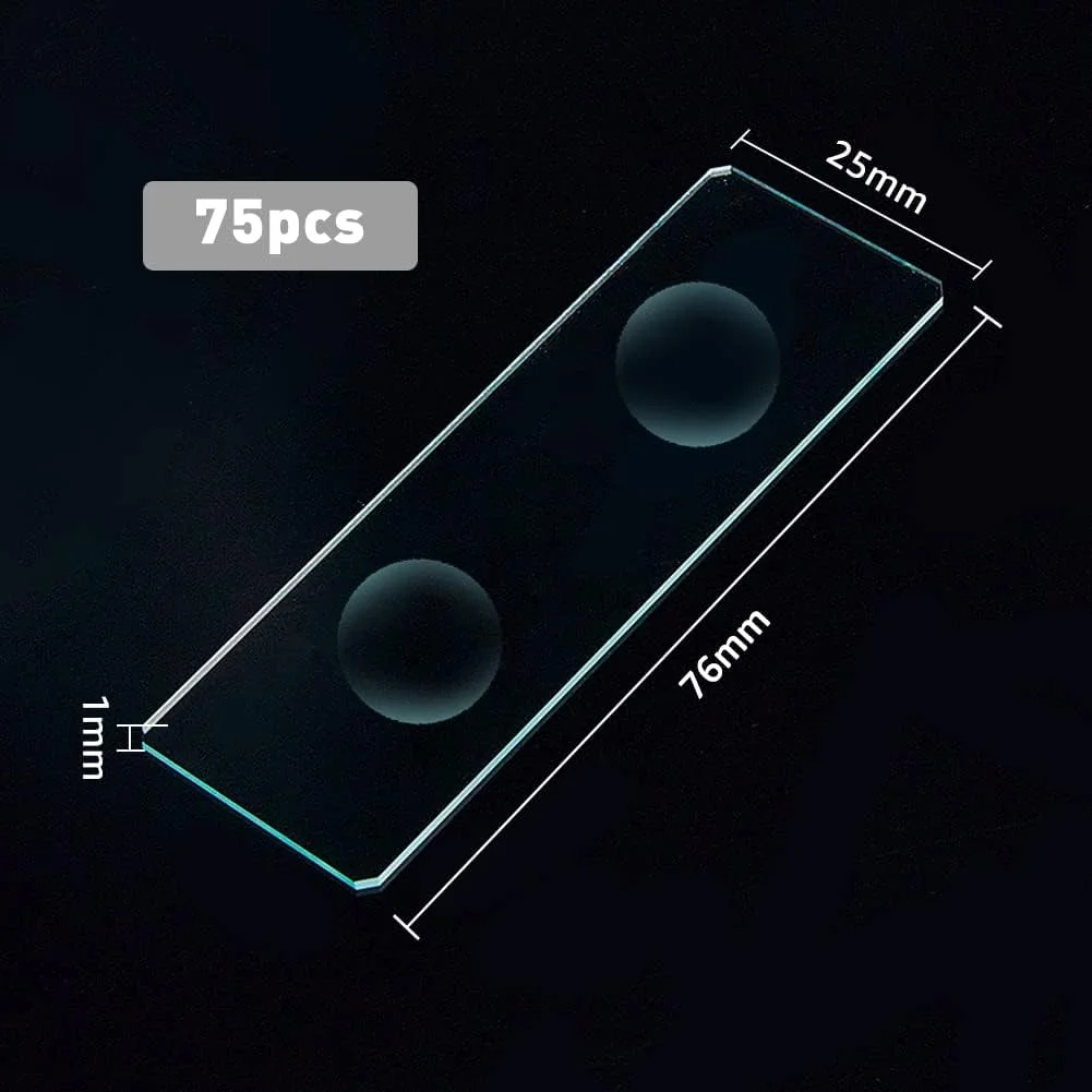 سوپرفایندینگز 20 عدد اسلاید میکروسکوپ با فرورفتگی دوتایی 76.5x25 میلی متر شیشه ای مقعر دوتایی اسلاید مستطیلی از قبل تمیز شده برای لوازم آزمایشگاهی