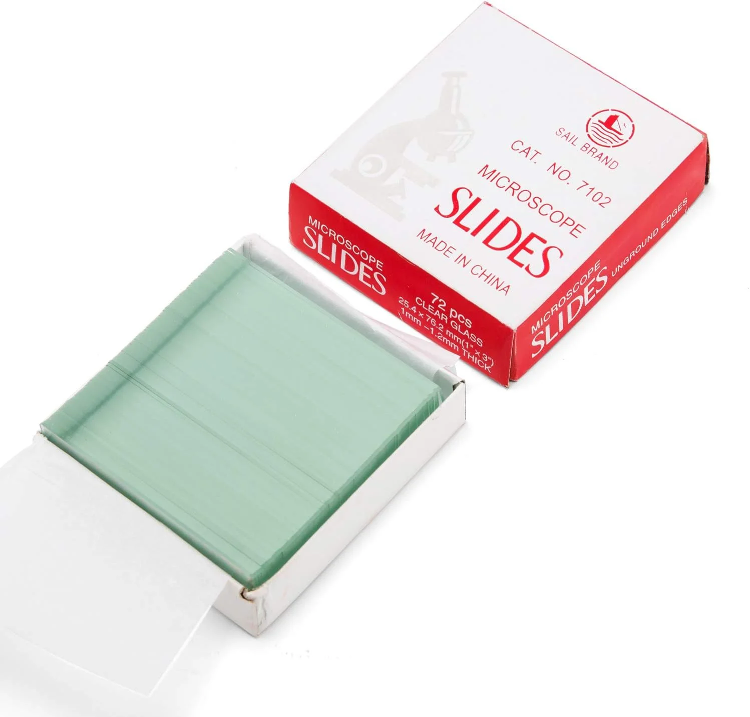 مجموعه اسلاید میکروسکوپ Swift شامل ۷۲ اسلاید خام از پیش تمیز شده و ۱۰۰ لامل شیشه ای، لبه های سنگ خورده