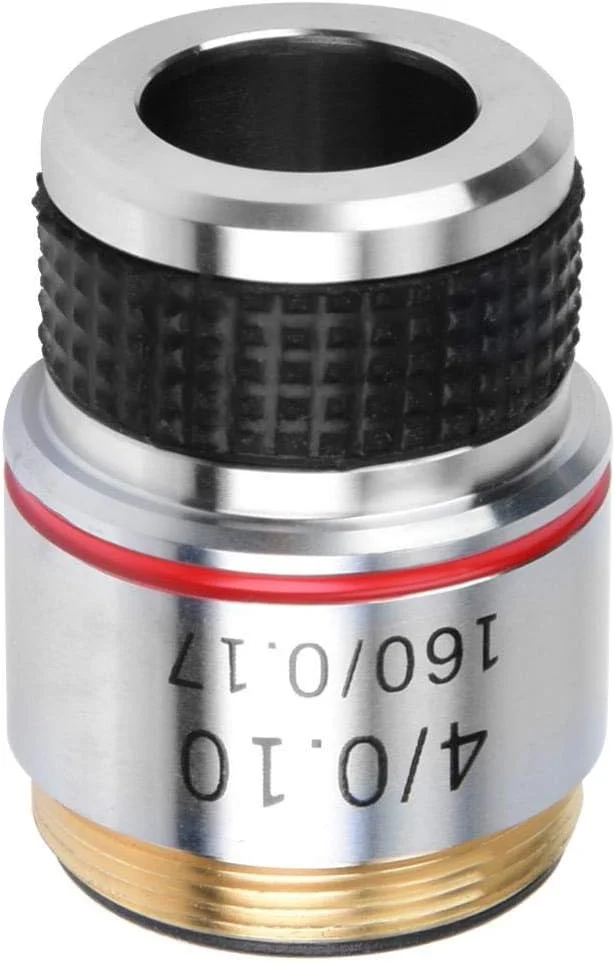 لنز میکروسکوپ، لنزهای شیئی آکروماتیک میکروسکوپ بیولوژیکی 4X 185 با ابعاد 5Ãƒâ€”5Ãƒâ€”5cm برای حذف بازتاب های ناخواسته