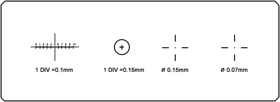 اسلاید میکروسکوپ چهار قسمتی مدرج سانن با دقت 0.01 میلی متر، اسلاید کالیبراسیون میکرومتر شیشه ای استیج میکروسکوپ