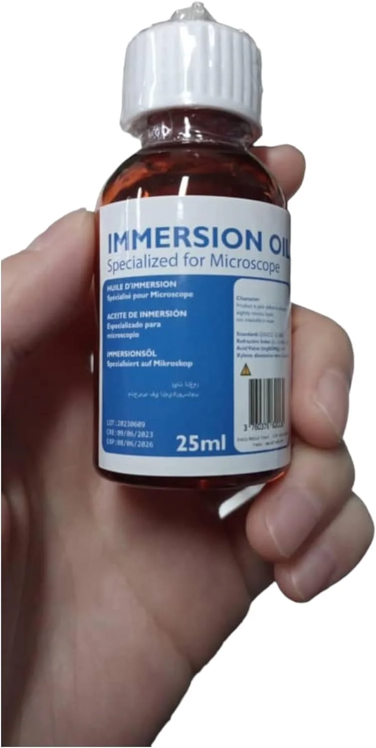 روغن ایمرسیون RMY برای میکروسکوپ - سازگار با Olympus، Nikon، Keyence، Motic، Bresser، Celestron، Aunty - 20220830