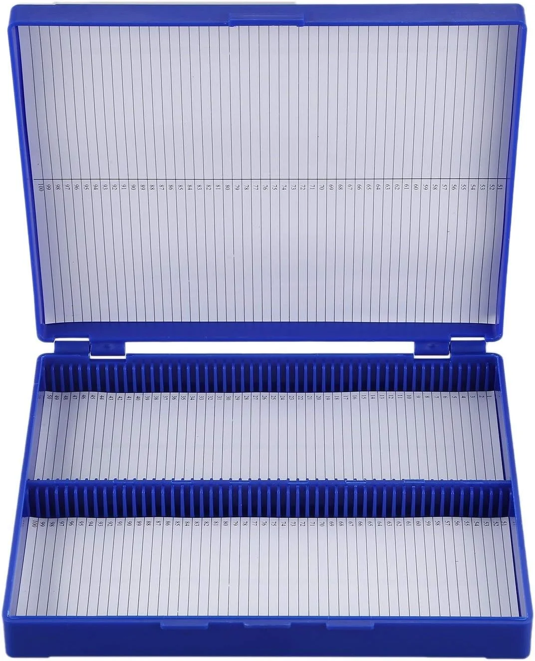 جعبه مستطیلی پلاستیکی رویال مناسب برای نگهداری 100 اسلاید میکروسکوپ