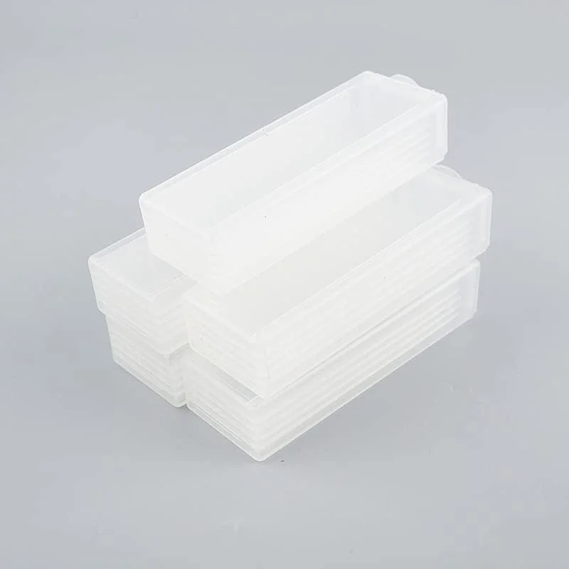 جعبه های پخش اسلاید میکروسکوپ SKYPRO بسته 10 عددی، جعبه اسلاید نگهدارنده شیشه ای مستطیلی پلاستیکی میکروسکوپ برای آزمایشگاه 5 اسلاید میکروسکوپ
