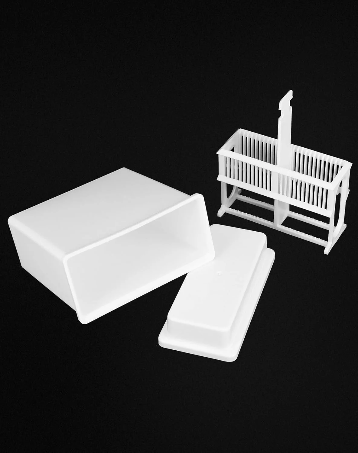 جا شیشه ای رنگ آمیزی اسلاید میکروسکوپ QWORK و رک، 4 عدد 24 خانه، سفید