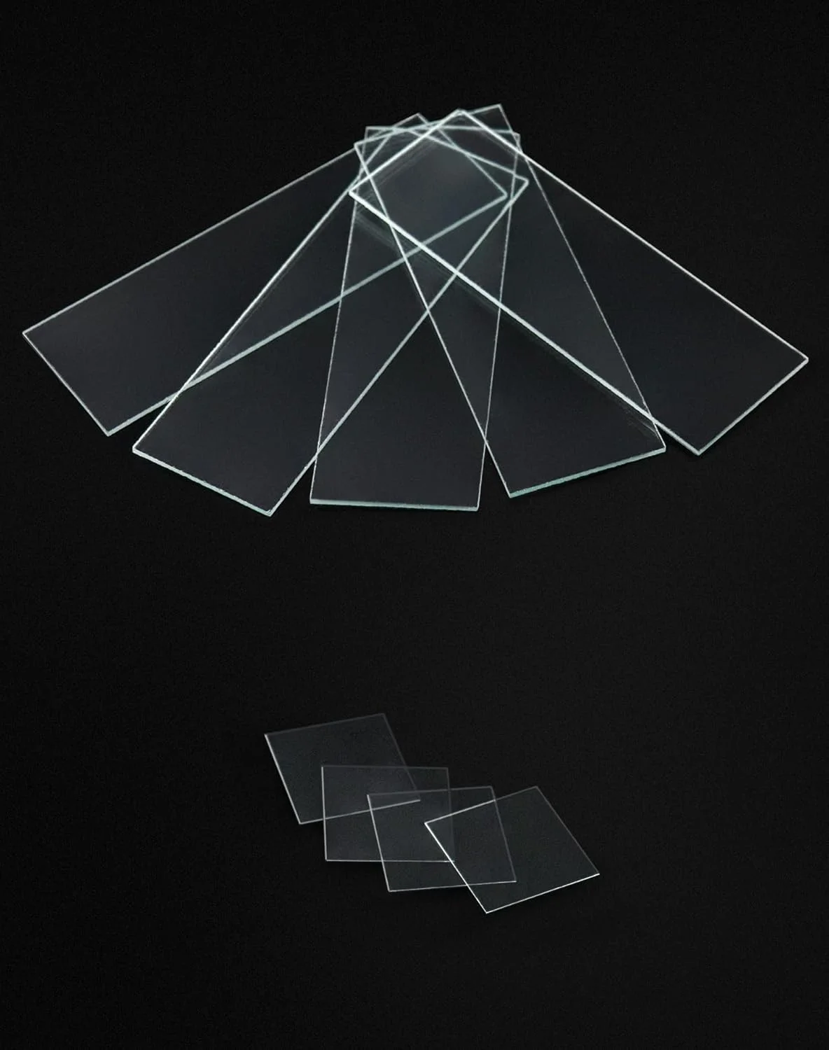 اسلایدهای میکروسکوپ شیشه ای QWORK و کاور اسلیپ، 100 عدد اسلاید میکروسکوپ مربعی پیش تمیز شده 1" x 3" و 200 عدد کاور اسلیپ 11/16"