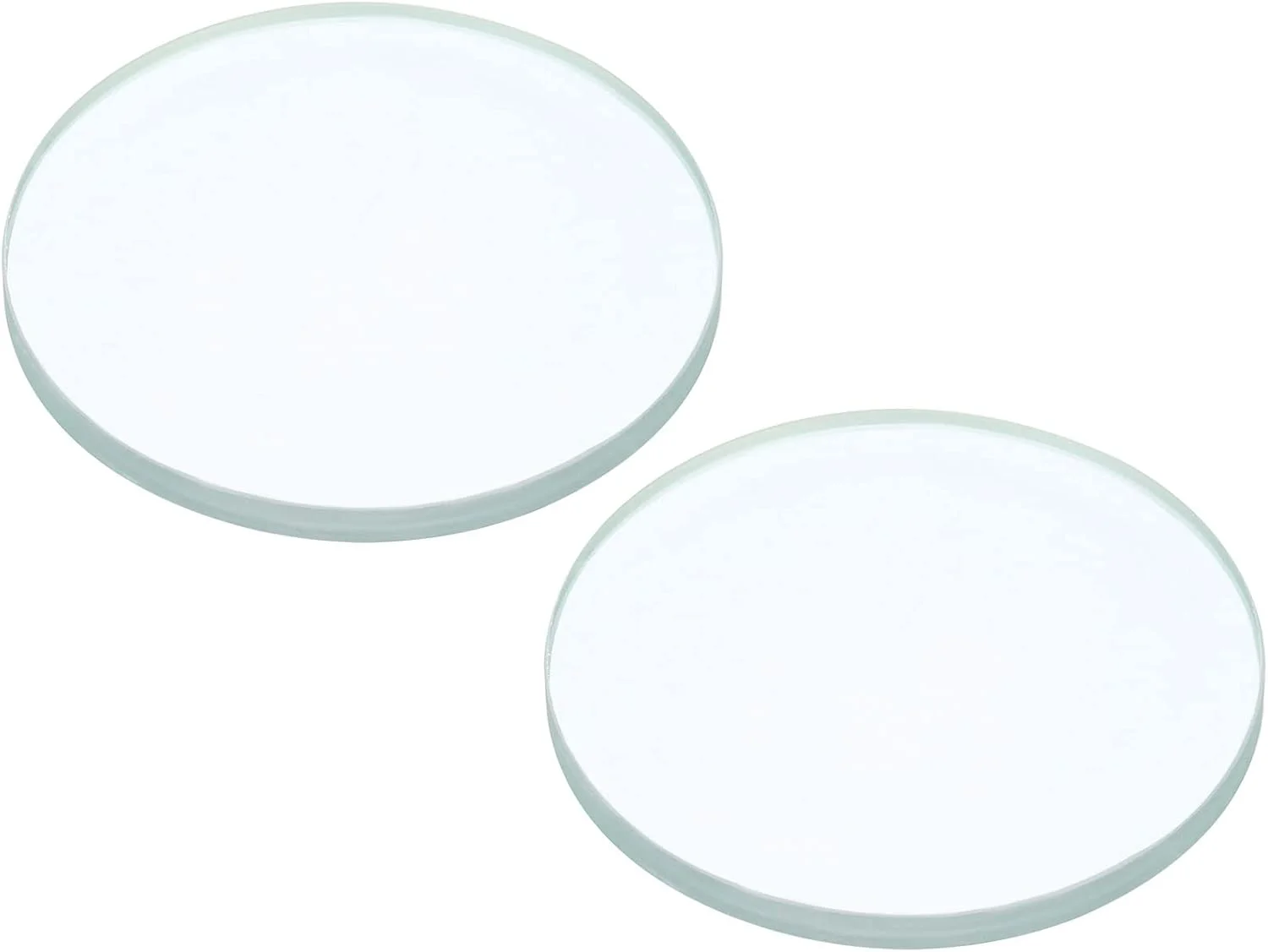 عدسی دو مقعر با فاصله کانونی 300 میلی‌متر، بسته دو عددی، قطر 75 میلی‌متر، ارتفاع 6 میلی‌متر، شیشه با لبه‌های گرد صیقلی برای آزمایش فیزیک، شفاف