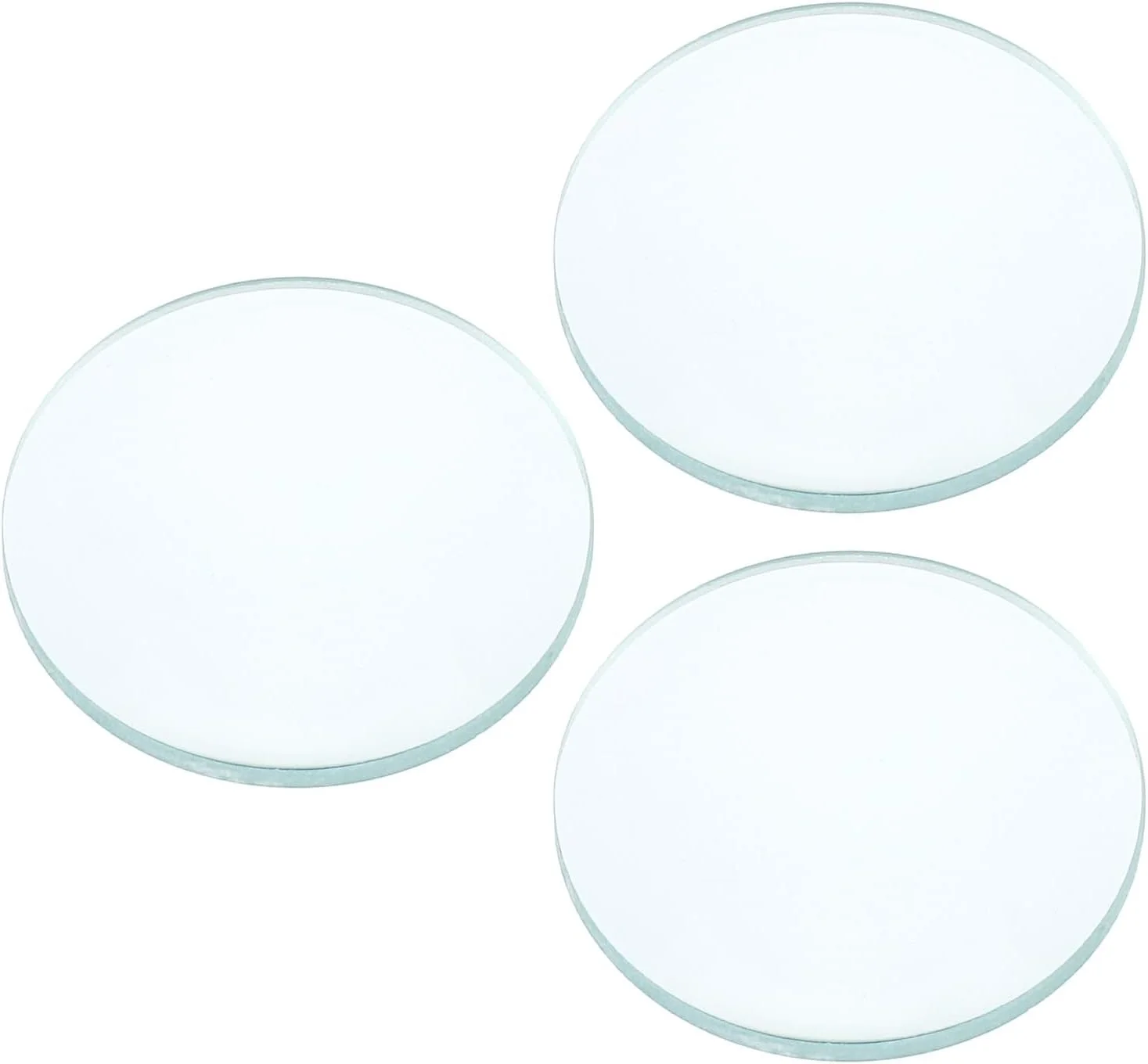 عدسی محدب دو طرفه PATIKIL با فاصله کانونی 50 میلی‌متر، 3 عدد عدسی شیشه‌ای با قطر 30 میلی‌متر، ارتفاع 5 میلی‌متر، لبه‌های گرد صیقلی شده برای آزمایش فیزیک، شفاف