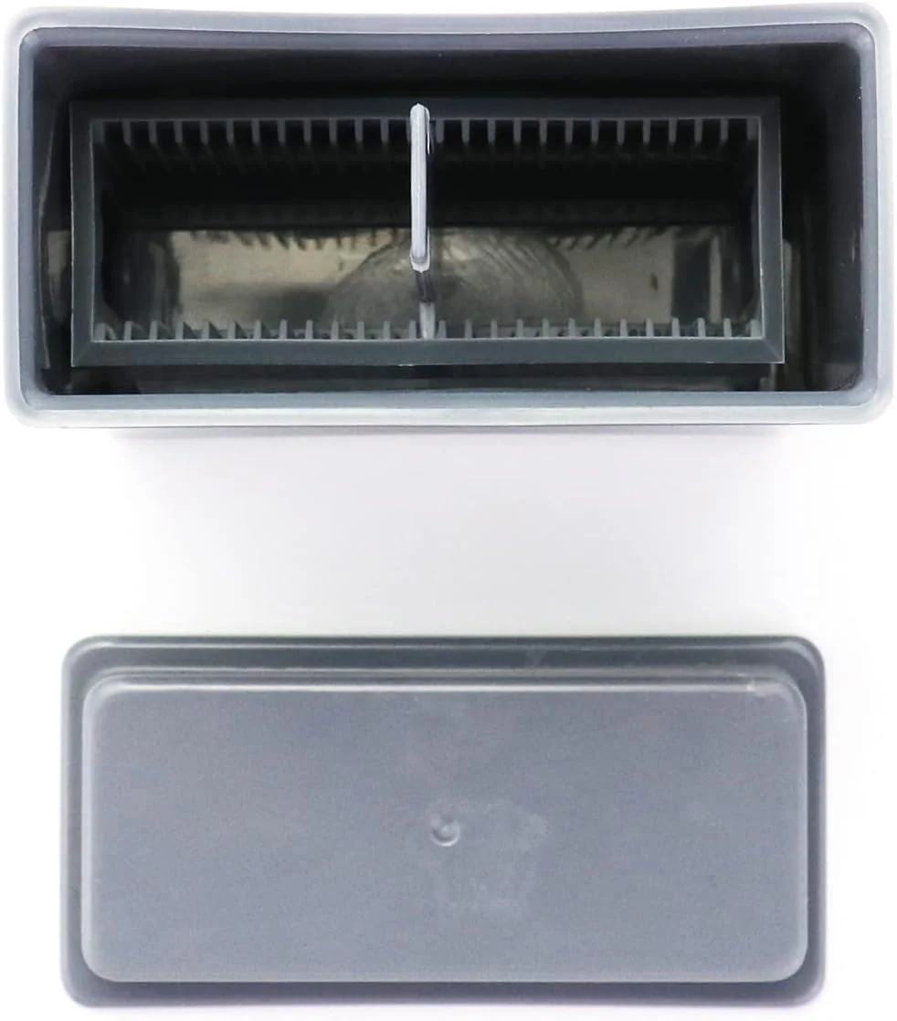 ظرف رنگ آمیزی اسلاید میکروسکوپ QWORK به همراه رک، 24 خانه، بسته 4 عددی، خاکستری