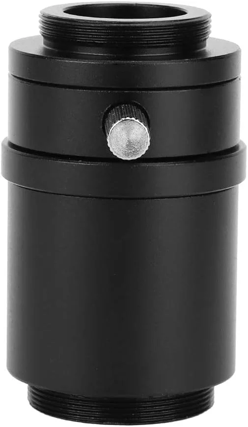 آداپتور لنز میکروسکوپ Oumefar، آداپتور لنز ساخته شده از آلیاژ آلومینیوم با رابط C برای میکروسکوپ استریوسکوپی (رابط دوربین صنعتی 25 میلی متری)