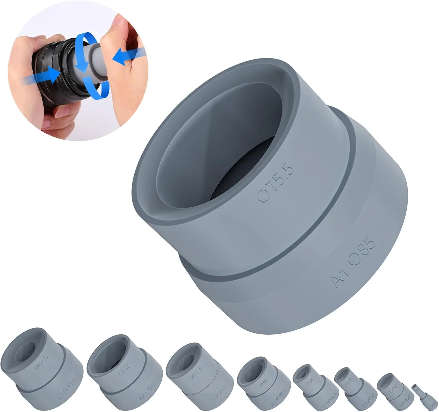 مجموعه ابزار تعمیر لنز دوربین DSLR نیور، 9 عدد حلقه جداکننده لنز، ابزار کالیبراسیون لنز دوربین فیلمبرداری 8-85 میلی متر، مجموعه آچار اصطکاکی لنز، باز کننده لنز، HW-37