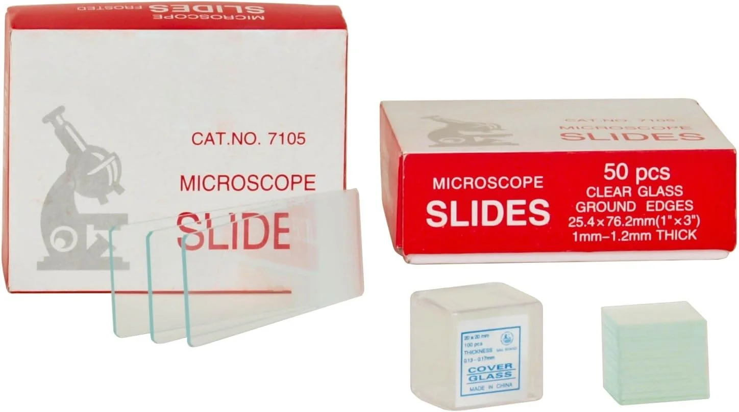 اسلاید شیشه ای مات OMAX 100 عددی و 100 عدد لامل