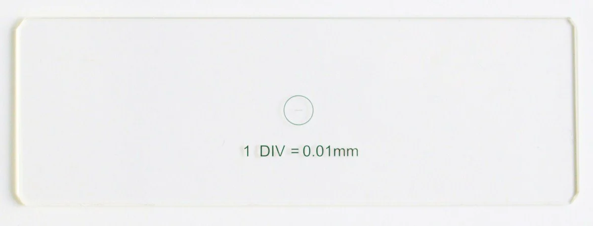 اسلاید کالیبراسیون دوربین میکروسکوپ OMAX - FBA_CS-A36CALM1 (میکرومتر صحنه)