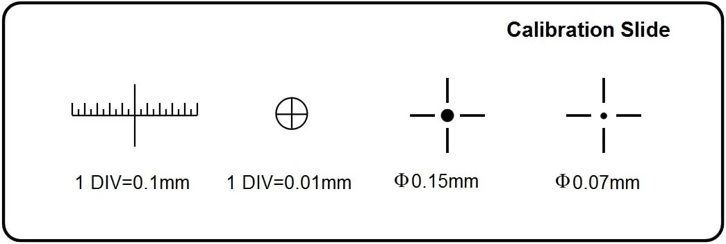 اسلاید کالیبراسیون میکرومتر استیج میکروسکوپ (TCM-H) با 4 مقیاس و رزولوشن خطی 0.01 میلی متر