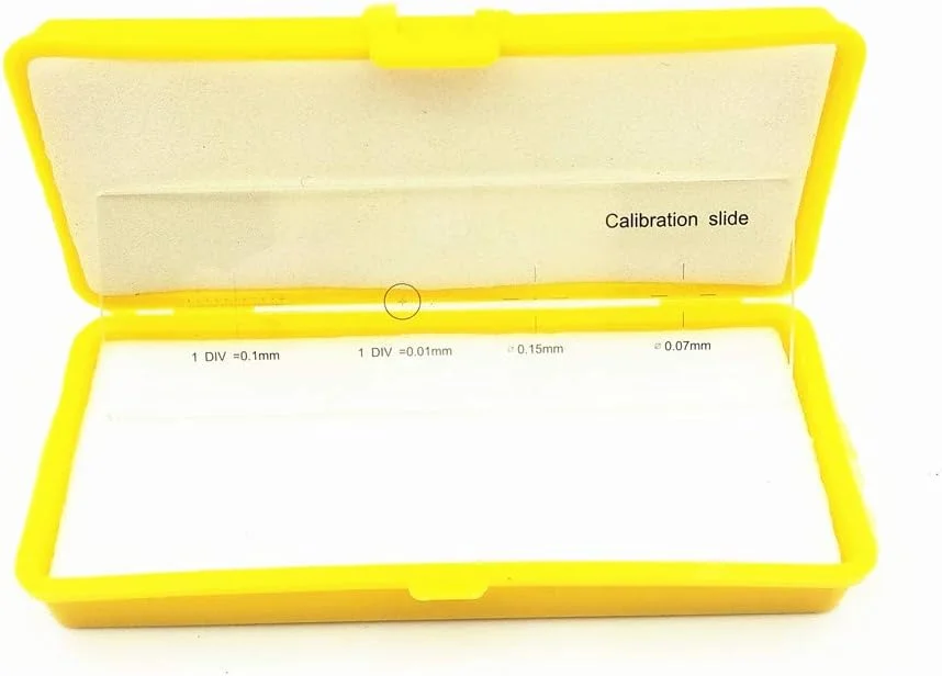 اسلاید کالیبراسیون میکرومتر استیج میکروسکوپ با 4 مقیاس و خط کش کالیبره کننده چند منظوره 0.01 میلی متر