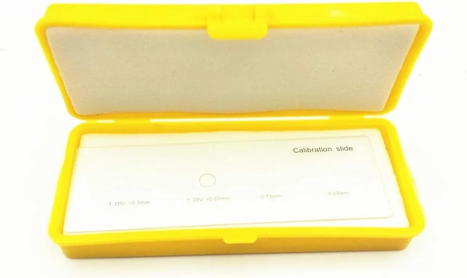 اسلاید کالیبراسیون میکرومتر استیج میکروسکوپ با 4 مقیاس و خط کش کالیبره کننده چند منظوره 0.01 میلی متر