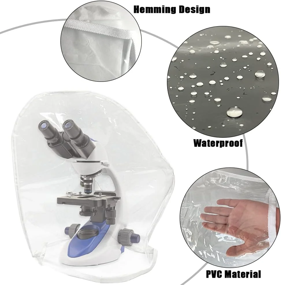 روکش گرد و غبار میکروسکوپ مناسب برای میکروسکوپ های استاندارد سایز کامل، 50x50 سانتی متر - لوازم جانبی ابزار لنزسنج، PVC، ضد آب، 1 عدد