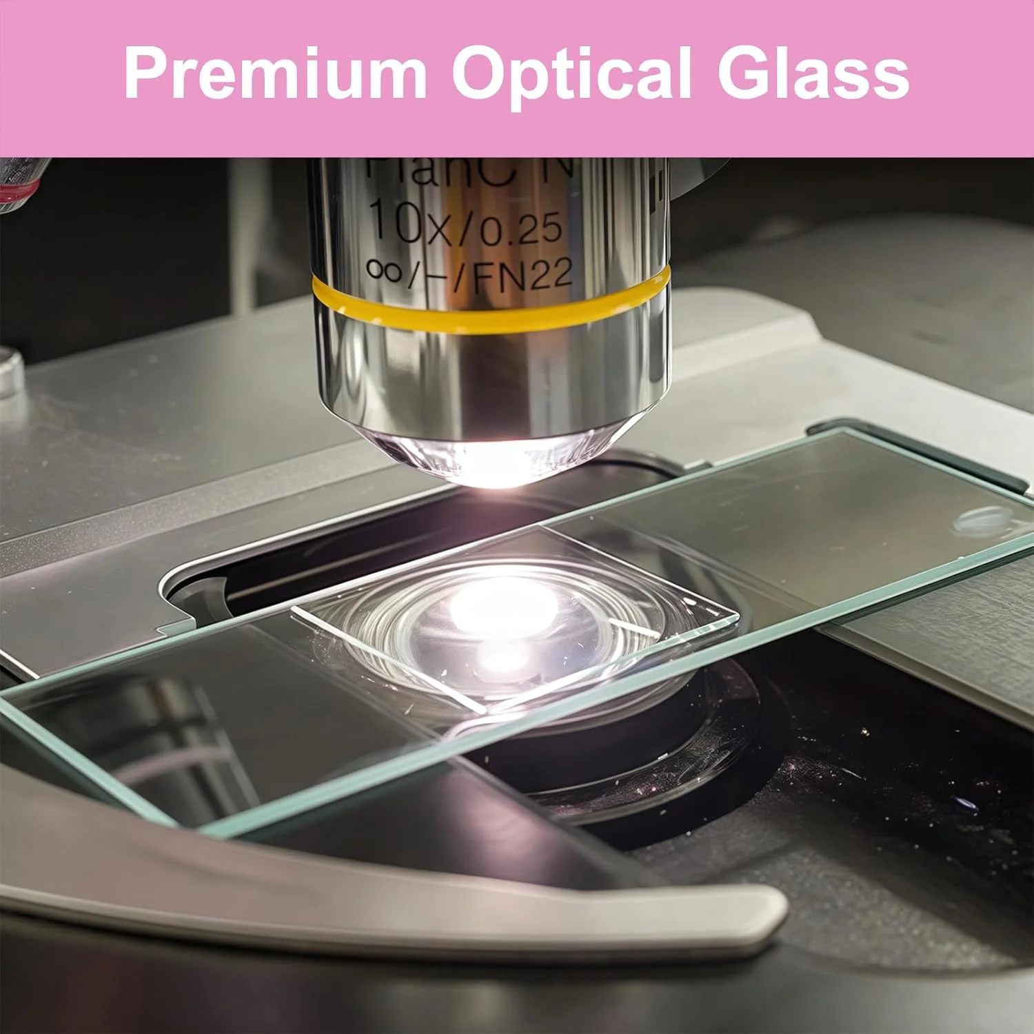 مجموعه اسلاید و کاور اسلیپ لوازم جانبی میکروسکوپ - 50 اسلاید شیشه ای و 100 کاور اسلیپ، کیفیت برتر شفاف نوری، کیت اسلاید آزمایشگاهی سازگار با اکثر میکروسکوپ ها