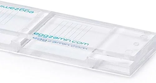 اسلاید میکروسکوپ متد مک مستر، اسلاید دو محفظه ای شمارش تخم انگل برای آزمایش و مدیریت انگل، شمارش تخم انگل در اسب ها، گوسفندها، بزها، تمیز کردن آسان، شبکه شفاف