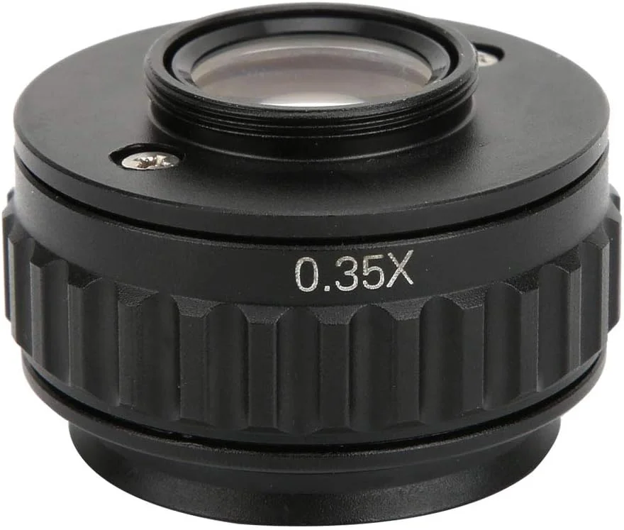 عدسی میکروسکوپ CTV لازمین 0.35X، آداپتور لنز دوربین میکروسکوپ صنعتی دیجیتال برای میکروسکوپ استریو سه چشمی