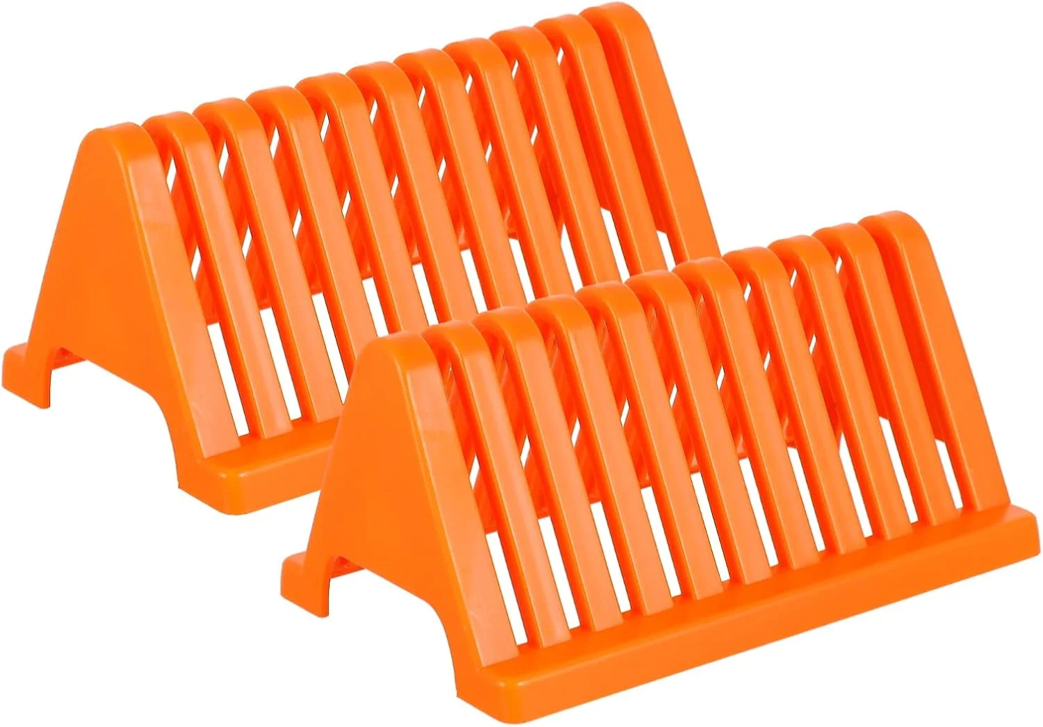 نگهدارنده اسلایدهای نمونه بیولوژیکی iplusmile، قفسه رنگ آمیزی اسلایدهای میکروسکوپ، قفسه نگهداری اسلاید نمونه آزمایشگاهی برای آزمایشگاه زیست شناسی پایه، قفسه تخلیه صفحه شیشه ای نارنجی، 2 عدد