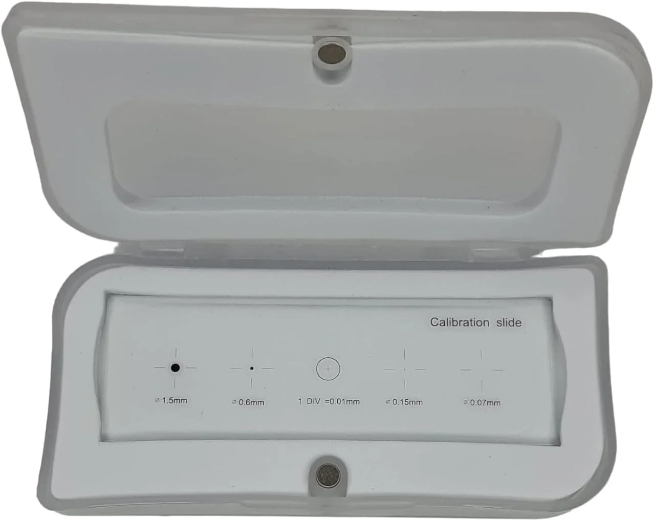 اسلاید کالیبراسیون میکرومتر چشمی با دقت بالا، دارای 5 مقیاس و خط کش کالیبره کننده چند منظوره 0.01 میلی متری