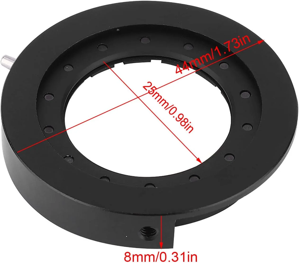 دیافراگم قابل تنظیم میکروسکوپ Hilitand مدل SK6 SK8 SK12 SK23 SK25، آداپتور عنبیه میکروسکوپ، غشای نوری برای میکروسکوپ (SK25 به همراه پایه)، میکروسکوپ