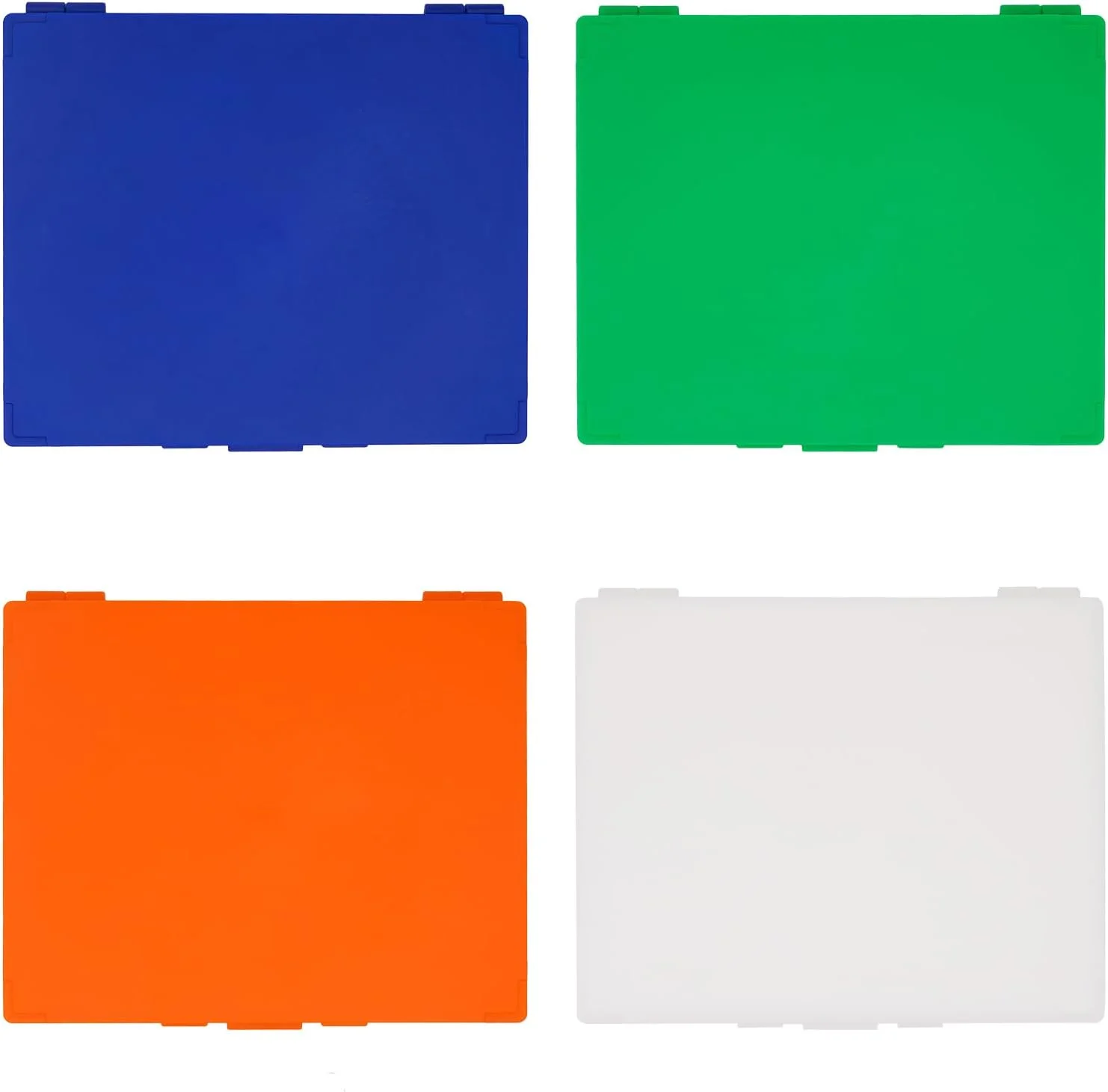 جعبه اسلاید میکروسکوپ 4 عددی، نگهدارنده اسلاید میکروسکوپ پلاستیکی 100 خانه ای، طول 21 سانتی متر x عرض 17 سانتی متر x ارتفاع 3.2 سانتی متر