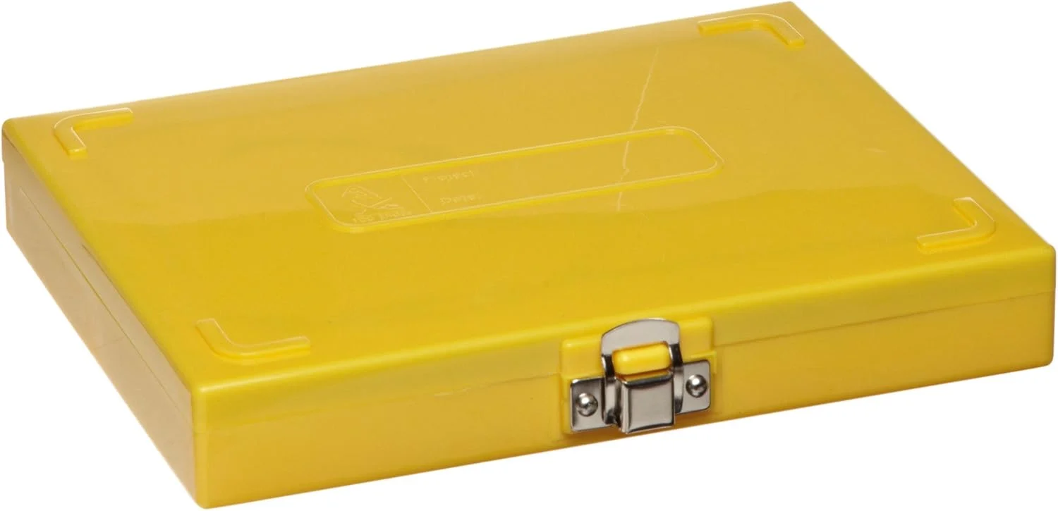 جعبه اسلاید میکروسکوپ 100 خانه با روکش چوب پنبه ای زرد Heathrow Scientific HD15994D، طول 21 سانتی متر x عرض 17.8 سانتی متر x ارتفاع 3.3 سانتی متر