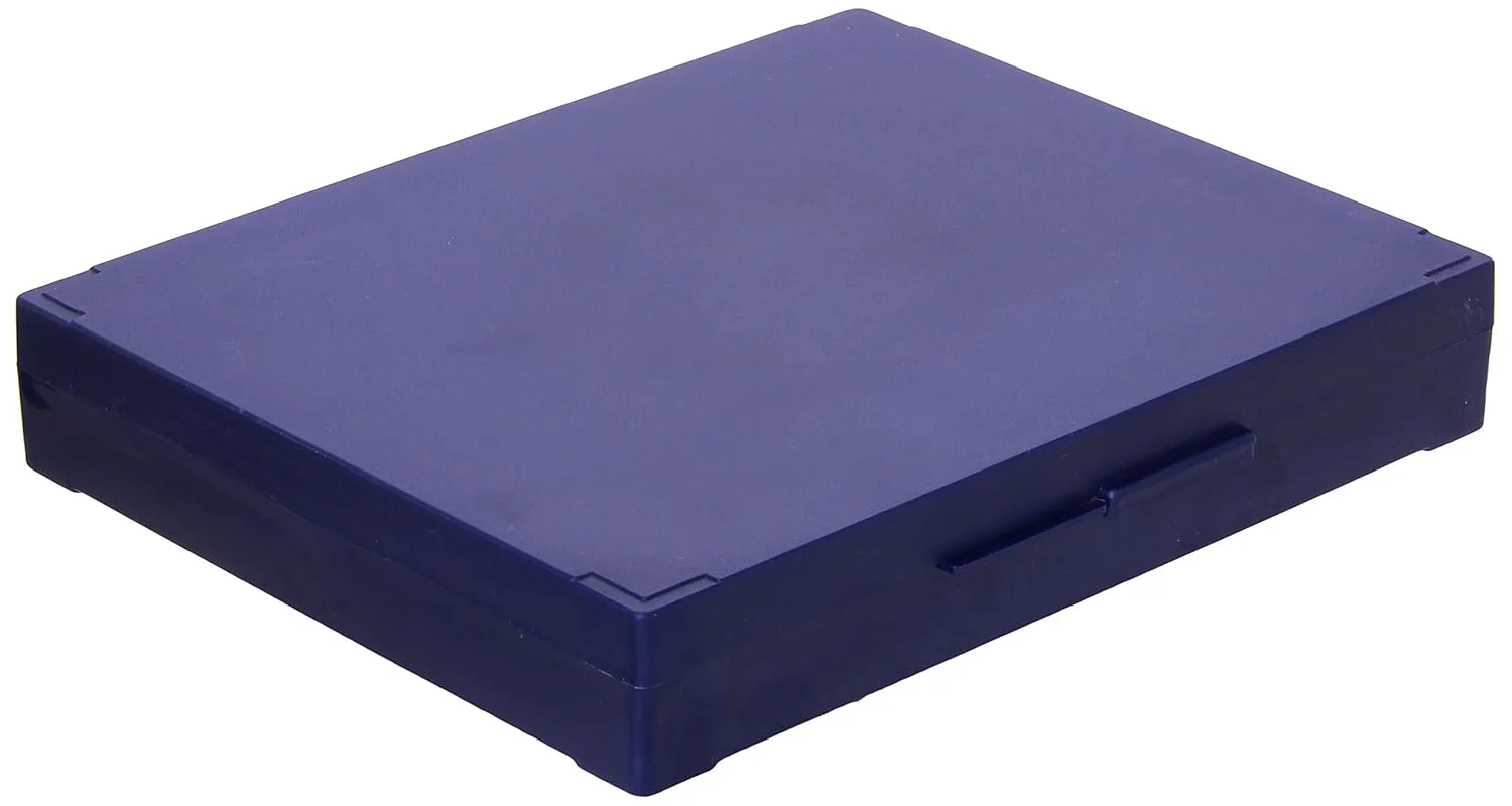 جعبه نگهداری اسلاید 100 عددی Globe Scientific 513079B از جنس پلاستیک ABS با روکش چوب پنبه، آبی