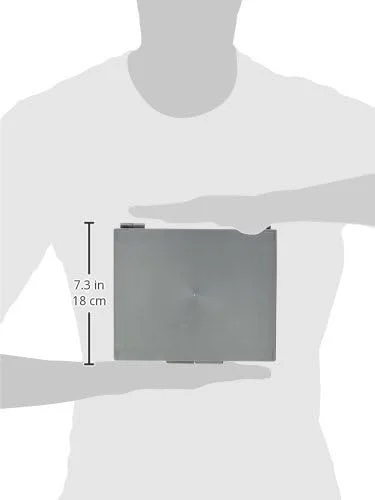 جعبه نگهداری اسلاید پلاستیکی ABS گلوب ساینتیفیک مدل 513079A، مناسب برای 100 اسلاید، دارای پوشش چوب پنبه، خاکستری