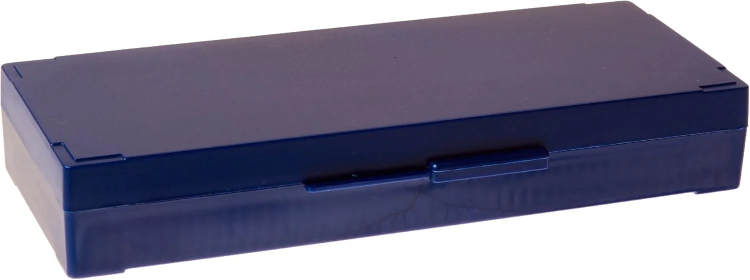 جعبه نگهداری اسلاید پلاستیکی ABS با روکش چوب پنبه ای Globe Scientific 513077B برای 50 اسلاید، آبی