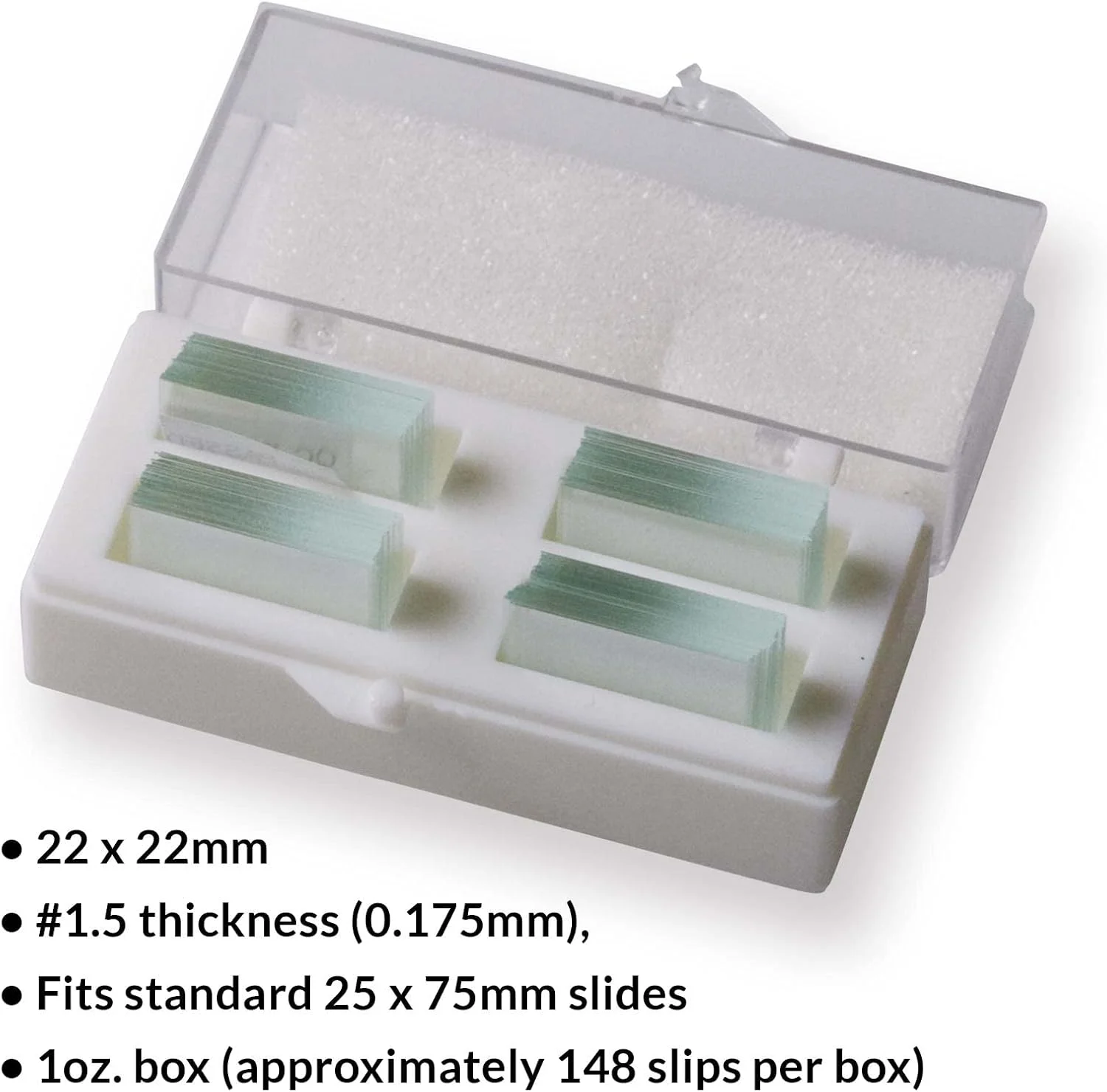 لامپ شیشه ای Globe Scientific 1404-15، ابعاد 22x22 میلی متر، ضخامت #1.5 (بسته 10 عددی)