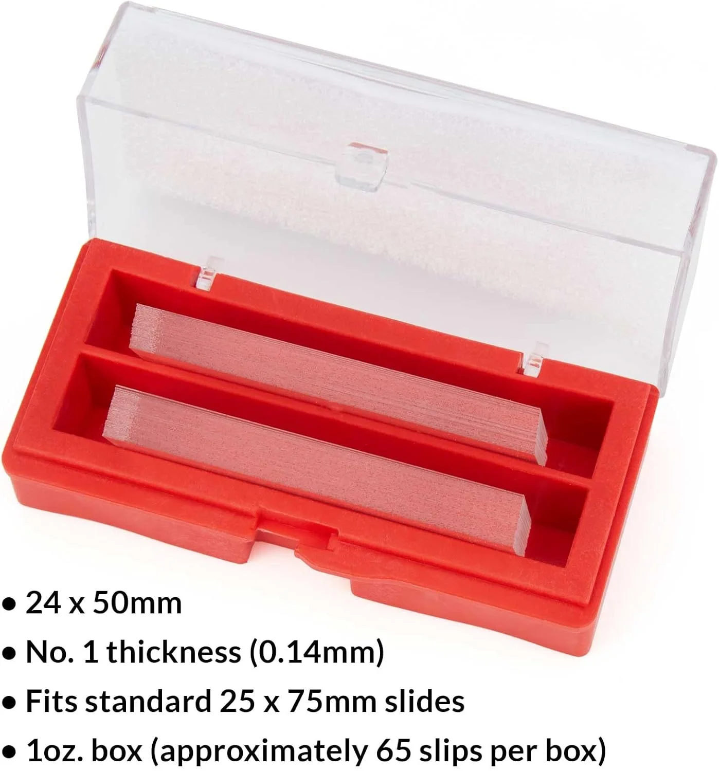 لامل میکروسکوپ Globe Scientific 1415-10، سایز 24x50 میلی‌متر، ضخامت شماره 1 (بسته 10 عددی)