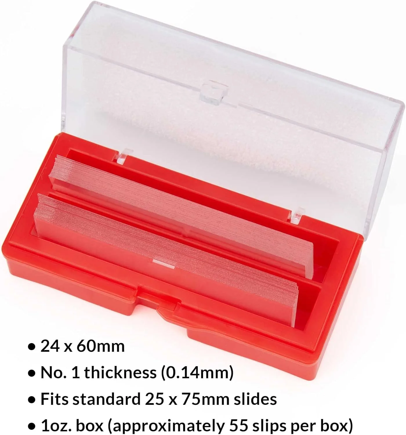 لامل میکروسکوپ Globe Scientific 1419-10، سایز 24x60 میلی‌متر، ضخامت شماره 1 (بسته 10 عددی)