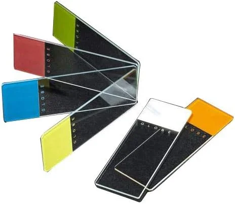 لام شیشه ای میکروسکوپ Globe Scientific 1334-144 از جنس بوروسیلیکات، لبه های پخ دار 45 درجه، گوشه های بریده شده، مات شده، 25 میلی متر عرض × 75 میلی متر طول (بسته 144 عددی)