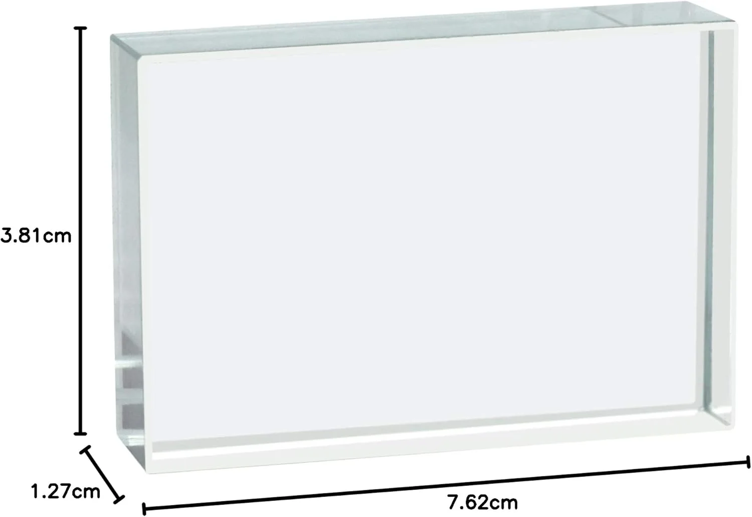 بلوک مستطیلی شیشه ای آزمایشگاهی Eiscolabs، اندازه 75mm X 50mm X 12mm