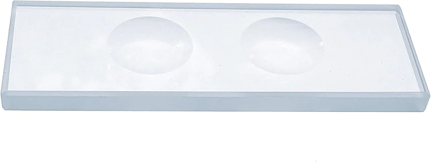 لام شیشه ای میکروسکوپ مقعر دو طرفه MUHWA، ضخامت 5 میلی متر (2 عدد)