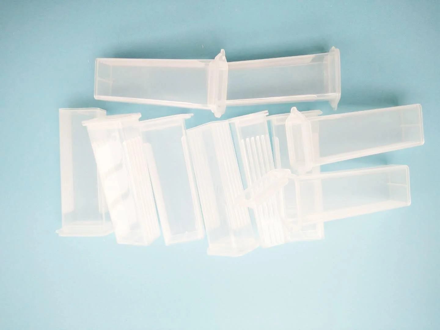 جعبه اسلاید میکروسکوپ مستطیلی پلاستیکی MUHWA مدل ZY-A002 با ظرفیت 5 اسلاید (10 عدد)