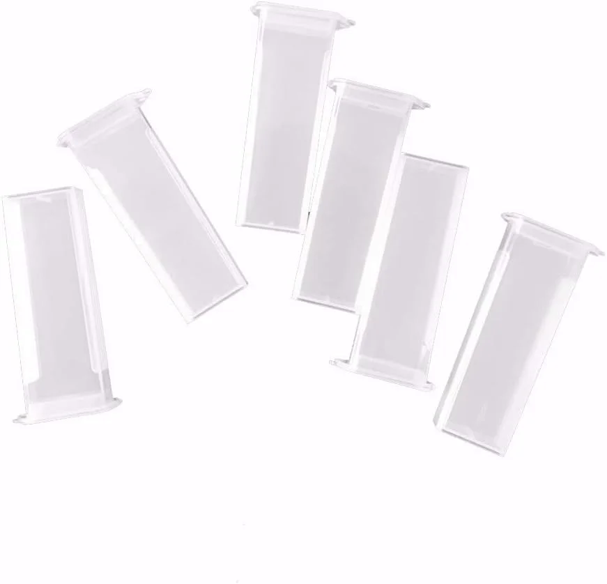 جعبه اسلاید میکروسکوپ پلاستیکی آزمایشگاهی MUHWA، 10 عدد، هر کدام ظرفیت 5 اسلاید