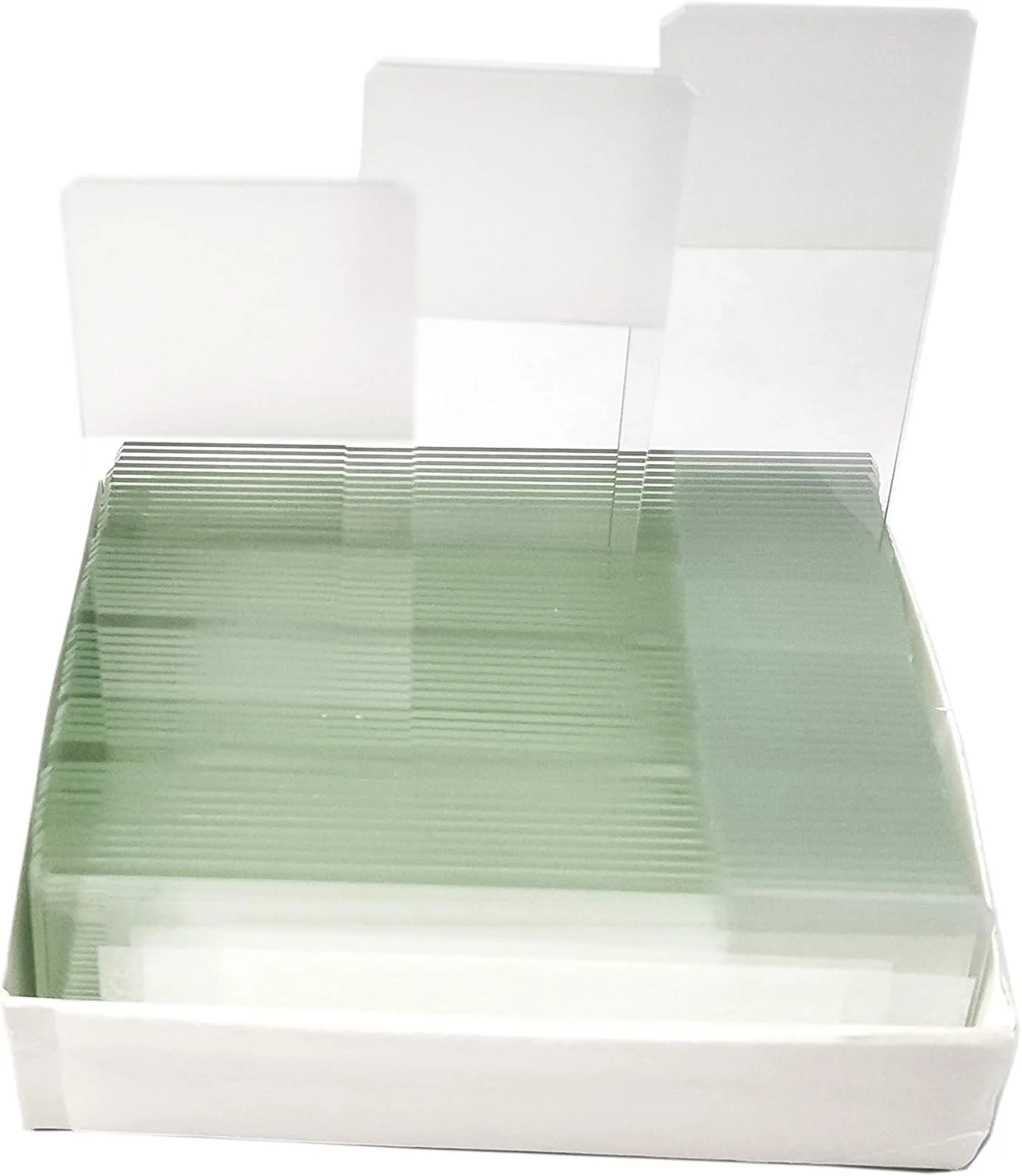 مجموعه 50 عدد اسلاید میکروسکوپ خالی و 100 عدد کاور گلس مربع (22mm*22mm) (7105 مات)