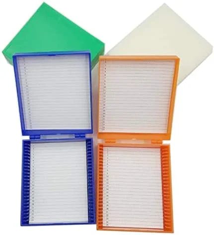 جعبه اسلاید میکروسکوپ MUHWA با ظرفیت 25 اسلاید - بسته 4 عددی