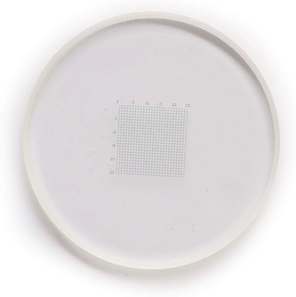 اسلاید کالیبراسیون میکرومتر چشمی میکروسکوپ MUHWA با شکل شبکه ای 0.2 میلی متری برای لنز شیئی چشمی استیج میکروسکوپ اسلاید کالیبراسیون میکرومتر چشمی میکروسکوپ MUHWA با شکل شبکه ای 0.2 میلی متری برای لنز شیئی چشمی استیج میکروسکوپ