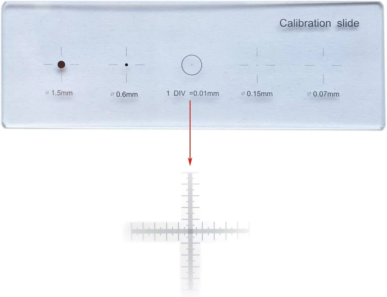 اسلاید میکرومتر استیج صلیبی نقطه ای 0.01 میلی متری دوربین میکروسکوپ MUHWA، صفحه چند منظوره رتیکل، خط کش اسلاید کالیبراسیون دقیق